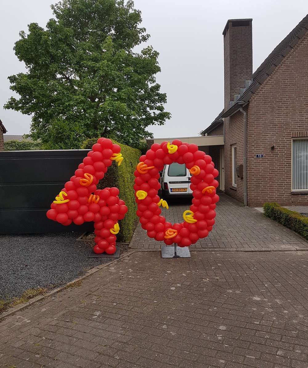 Ballonnen 40 cijfers rood